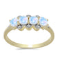 Inel din Argint 925 Placat cu Aur ( 2.35 grame ) cu Piatra Lunii Curcubeu și Topaz Alb 1.1 Carate
