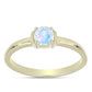 Inel din Argint 925 Placat cu Aur ( 2.29 grame ) cu Piatra Lunii Curcubeu 0.48 Carate