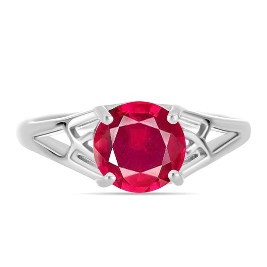 Inel din Argint 925 ( 2.43 grame ) cu Rubin Malagasy 2.76 Carate