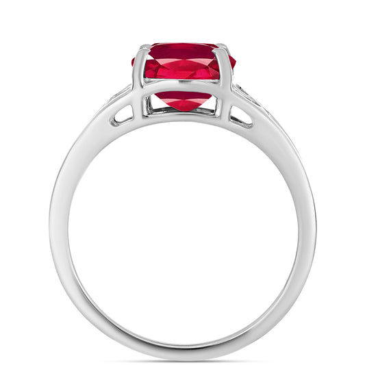 Inel din Argint 925 ( 2.43 grame ) cu Rubin Malagasy 2.76 Carate