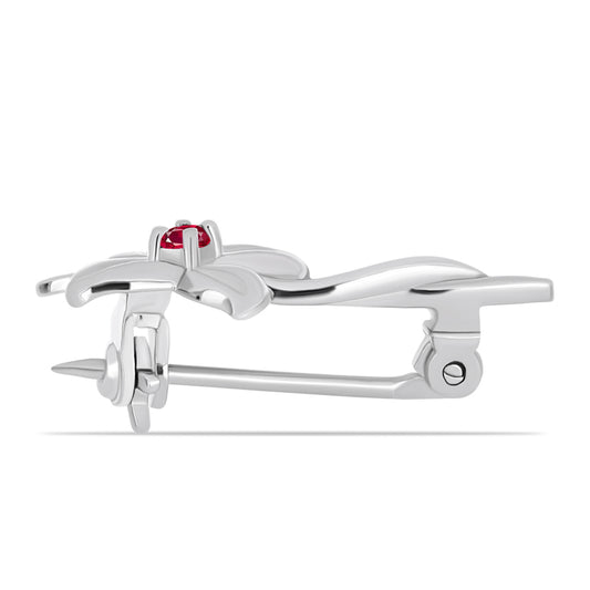 Broşă din Argint 925 ( 1.39 grame ) cu Rubin Malagasy 0.06 Carate