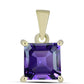 Pandantiv din Argint 925 Placat cu Aur ( 0.77 grame ) cu Ametist Marocan 1.62 Carate