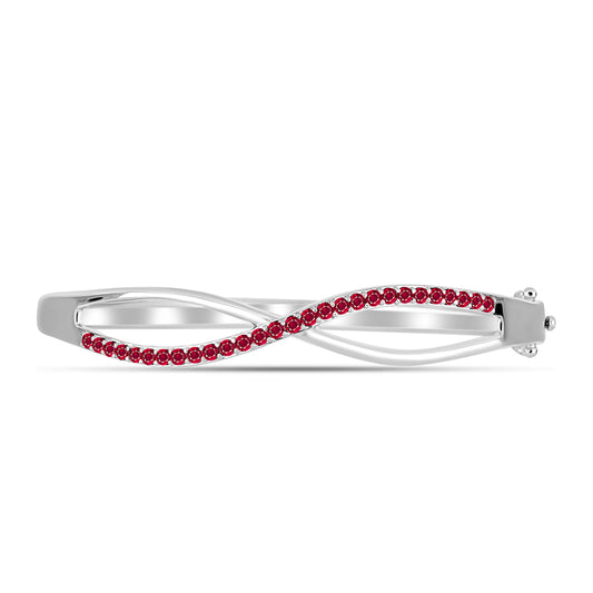 Brățară din Argint 925 ( 21.96 grame ) cu Rubin Malagasy 1.56 Carate