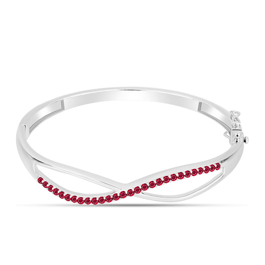 Brățară din Argint 925 ( 21.96 grame ) cu Rubin Malagasy 1.56 Carate