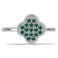 Inel din Argint 925 ( 2.3 grame ) cu Moissanite verde-albăstrui marin 0.23 Carate