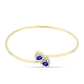 Brățară din Argint 925 Placat cu Aur ( 4.96 grame ) cu Ametist Marocan și Topaz Alb 1.06 Carate