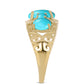 Inel din Argint 925 Placat cu Aur ( 3.33 grame ) cu Turcoaz ”Frumoasa Adormită” 2.75 Carate