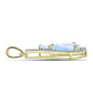 Pandantiv din Argint 925 Placat cu Aur ( 1.56 grame ) cu Piatra Lunii Curcubeu 2 Carate