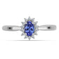 Inel din Argint 925 ( 1.96 grame ) cu Tanzanit AA și Topaz Alb 0.54 Carate