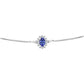 Brățară din Argint 925 ( 2.43 grame ) cu Tanzanit AA și Topaz Alb 0.55 Carate