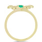 Inel din Argint 925 Placat cu Aur ( 3.48 grame ) cu Smarald Columbian 0.24 Carate