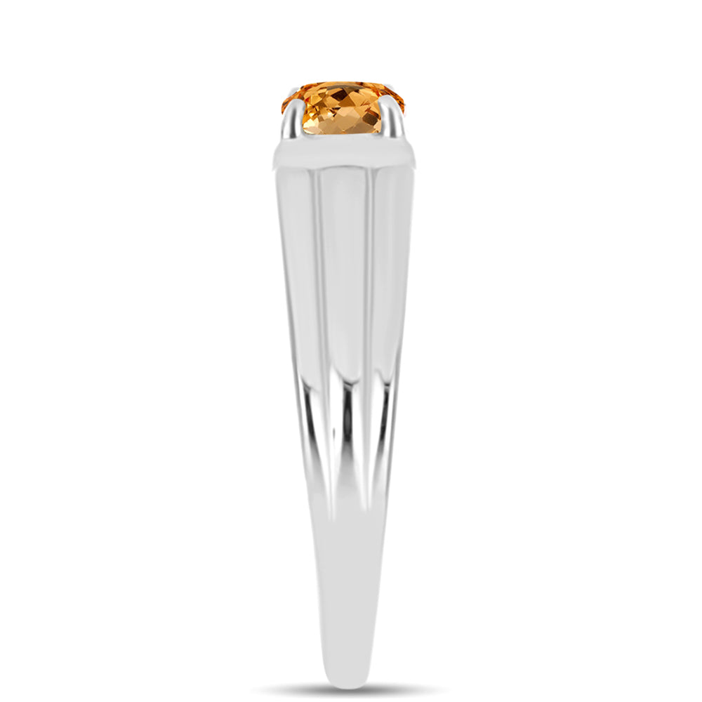 Inel din Argint 925 ( 3.13 grame ) cu Topaz Galben Imperial 0.67 Carate 4 