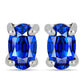 Cruce Set din Argint 925 ( 4.36 grame ) cu Safir Albastru Australian 4.16 Carate ( Cercei+Inel+Pandantiv )