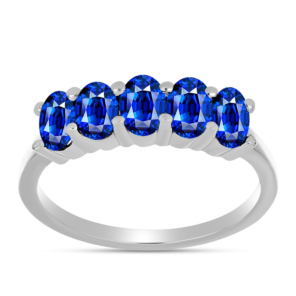 Cruce Set din Argint 925 ( 4.36 grame ) cu Safir Albastru Australian 4.16 Carate ( Cercei+Inel+Pandantiv ) 8 