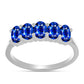 Cruce Set din Argint 925 ( 4.36 grame ) cu Safir Albastru Australian 4.16 Carate ( Cercei+Inel+Pandantiv )