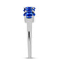 Cruce Set din Argint 925 ( 4.36 grame ) cu Safir Albastru Australian 4.16 Carate ( Cercei+Inel+Pandantiv )