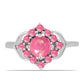Inel din Argint 925 ( 1.82 grame ) cu Opal Lega Dembi Roz 0.74 Carate