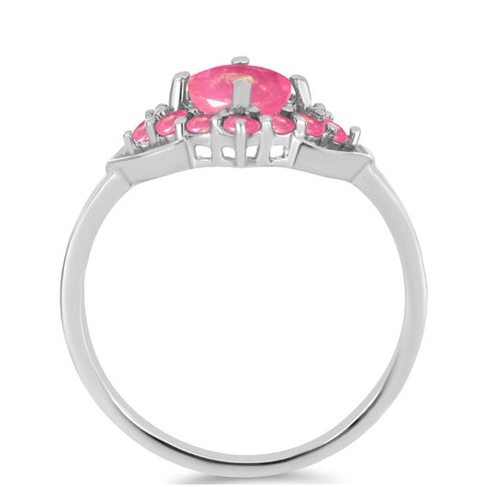 Inel din Argint 925 ( 1.82 grame ) cu Opal Lega Dembi Roz 0.74 Carate