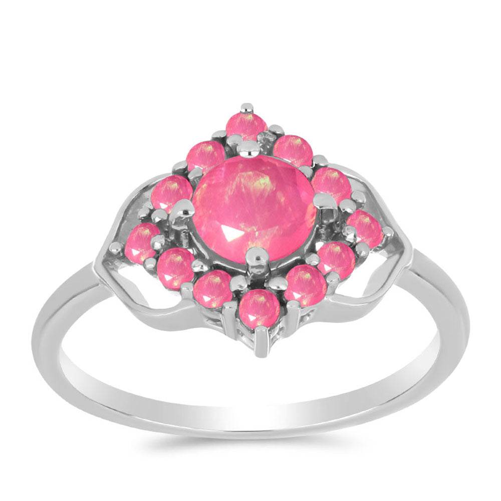 Inel din Argint 925 ( 1.82 grame ) cu Opal Lega Dembi Roz 0.74 Carate