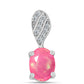 Pandantiv din Argint 925 ( 0.8 grame ) cu Opal Lega Dembi Roz și Topaz Alb 0.77 Carate