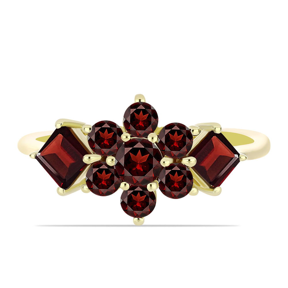 Inel din Argint 925 Placat cu Aur ( 2.01 grame ) cu Granat Barton 1.97 Carate 1 