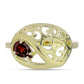 Inel din Argint 925 Placat cu Aur ( 2.83 grame ) cu Granat Barton 0.49 Carate