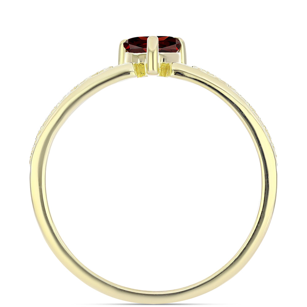 Inel din Argint 925 Placat cu Aur ( 2.08 grame ) cu Granat Barton 0.58 Carate