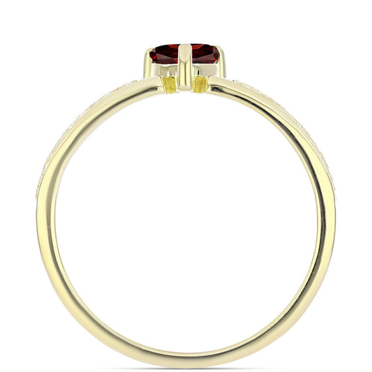 Inel din Argint 925 Placat cu Aur ( 2.08 grame ) cu Granat Barton 0.58 Carate