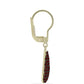 Cercei din Argint 925 Placat cu Aur ( 2.29 grame ) cu Granat Barton 0.71 Carate