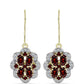 Cercei din Argint 925 Placat cu Aur ( 4.07 grame ) cu Granat Barton și Topaz Alb 3.43 Carate