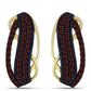 Cercei din Argint 925 Placat cu Aur ( 3.68 grame ) cu Granat Barton 0.55 Carate