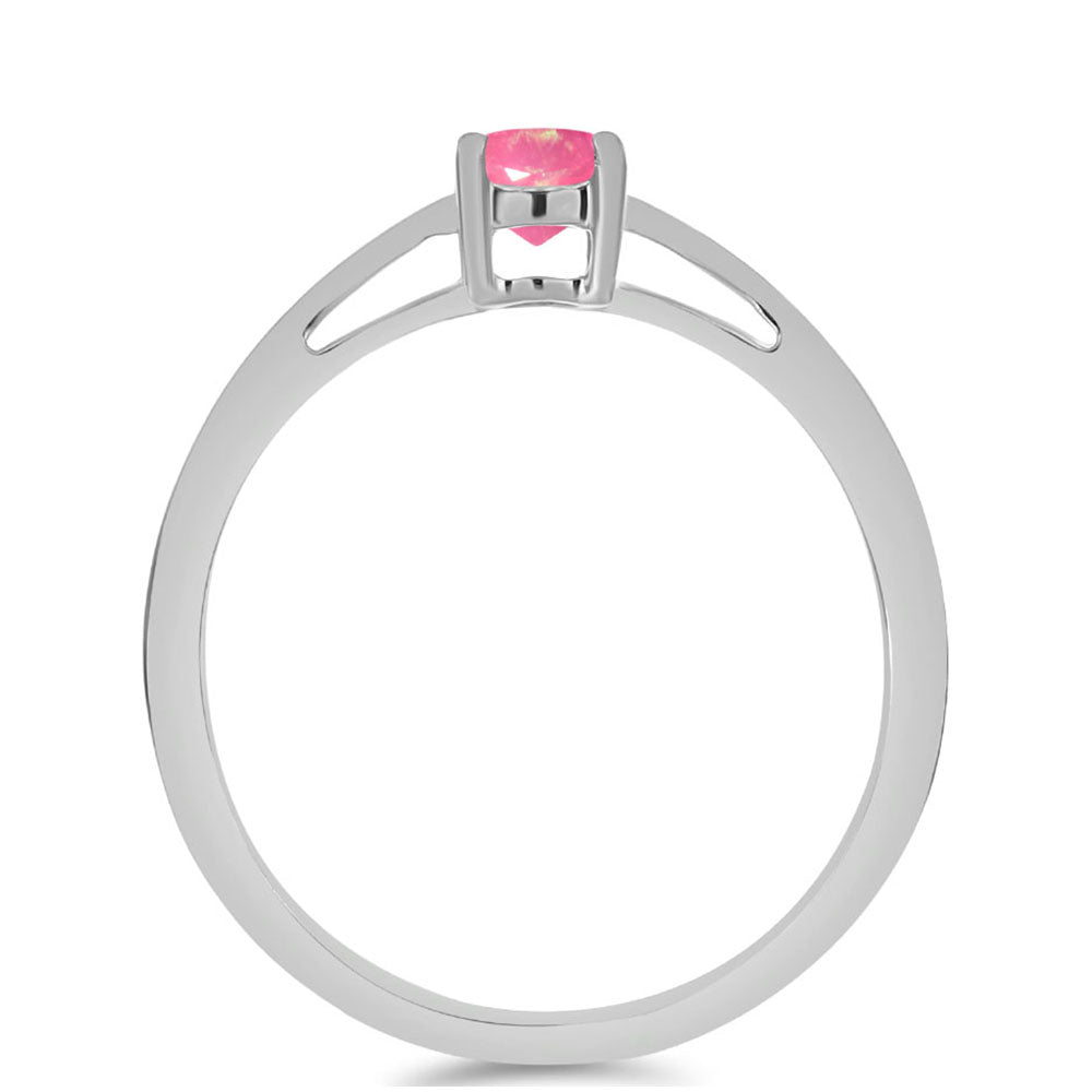 Inel din Argint 925 ( 1.38 grame ) cu Opal Lega Dembi Roz 0.15 Carate 2 