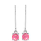Cercei din Argint 925 ( 1.31 grame ) cu Opal Lega Dembi Roz 0.42 Carate