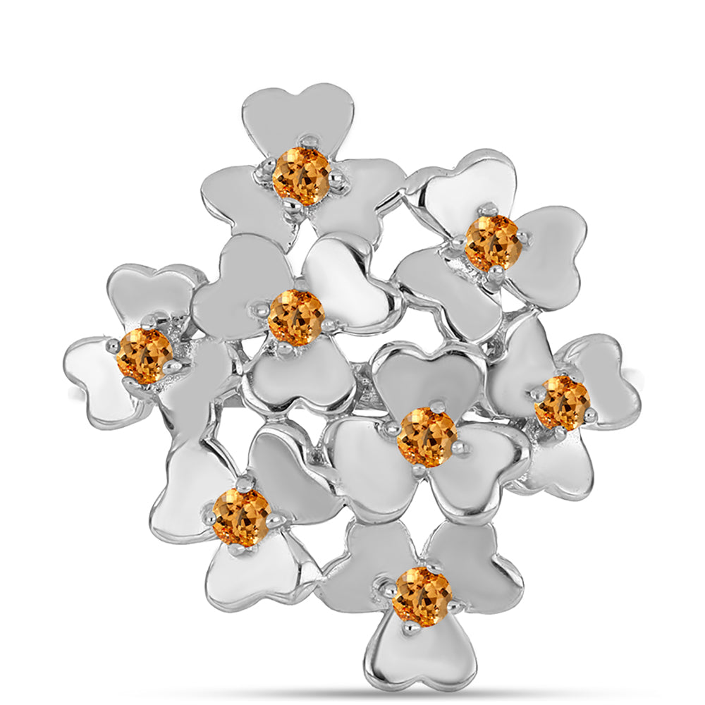 Inel din Argint 925 ( 3.77 grame ) cu Topaz Galben Imperial 0.33 Carate