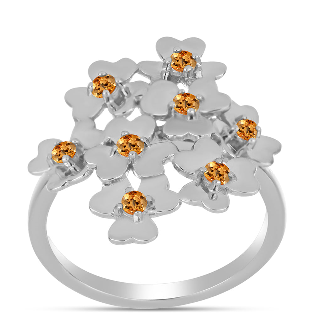 Inel din Argint 925 ( 3.77 grame ) cu Topaz Galben Imperial 0.33 Carate 3 