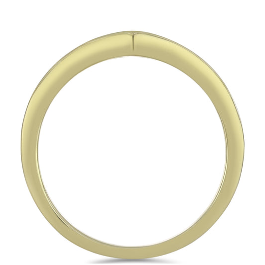 Inel din Argint 925 Placat cu Aur ( 2.57 grame ) cu Moissanit de Gheață 0.66 Carate