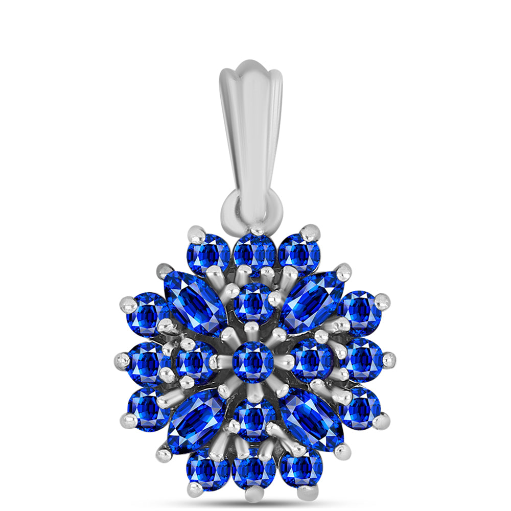 Pandantiv din Argint 925 ( 1.44 grame ) cu Safir Albastru Australian 1.38 Carate 1 