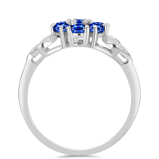 Inel din Argint 925 ( 2.15 grame ) cu Safir Albastru Australian 1.22 Carate