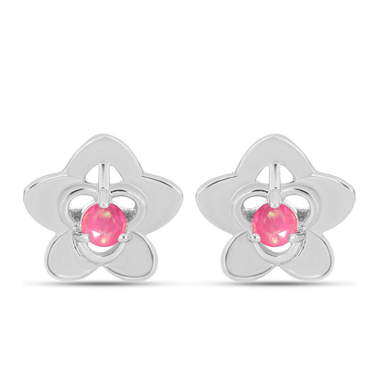 Cercei din Argint 925 ( 2.55 grame ) cu Opal Lega Dembi Roz 0.19 Carate