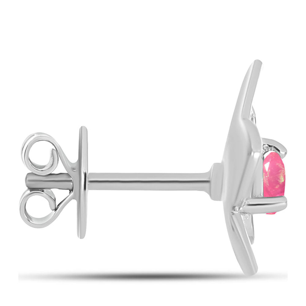 Cercei din Argint 925 ( 2.55 grame ) cu Opal Lega Dembi Roz 0.19 Carate 2 