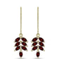 Cercei din Argint 925 Placat cu Aur ( 2.32 grame ) cu Granat Barton 1.46 Carate