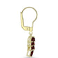 Cercei din Argint 925 Placat cu Aur ( 2.32 grame ) cu Granat Barton 1.46 Carate