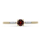 Inel din Argint 925 Placat cu Aur ( 1.41 grame ) cu Granat Barton și Topaz Alb 0.36 Carate