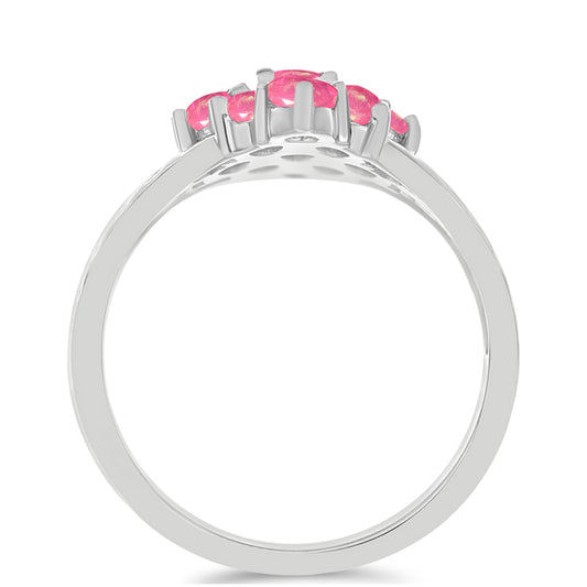 Inel din Argint 925 ( 4.09 grame ) cu Opal Lega Dembi Roz 1.27 Carate