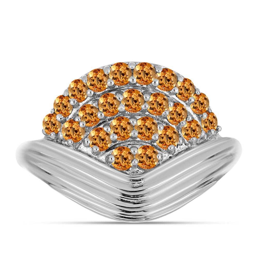 Inel din Argint 925 ( 3.3 grame ) cu Topaz Galben Imperial 0.95 Carate 1 