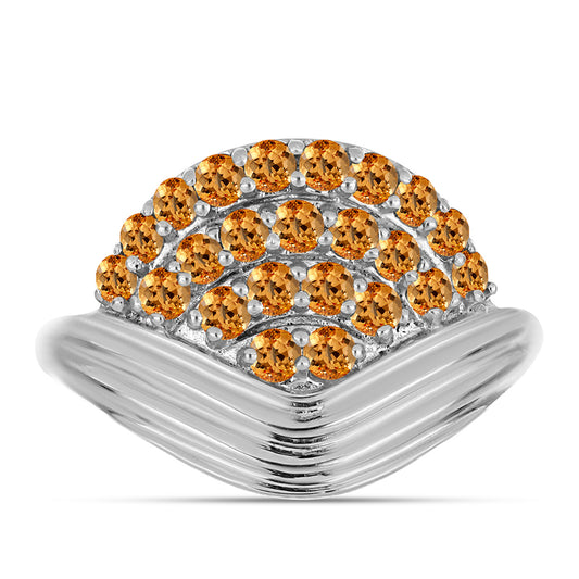 Inel din Argint 925 ( 3.3 grame ) cu Topaz Galben Imperial 0.95 Carate