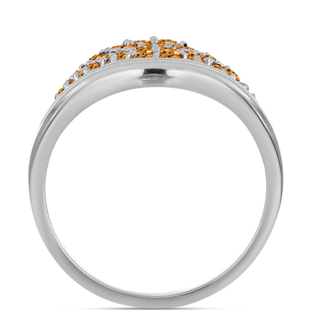 Inel din Argint 925 ( 3.3 grame ) cu Topaz Galben Imperial 0.95 Carate 2 