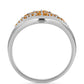 Inel din Argint 925 ( 3.3 grame ) cu Topaz Galben Imperial 0.95 Carate