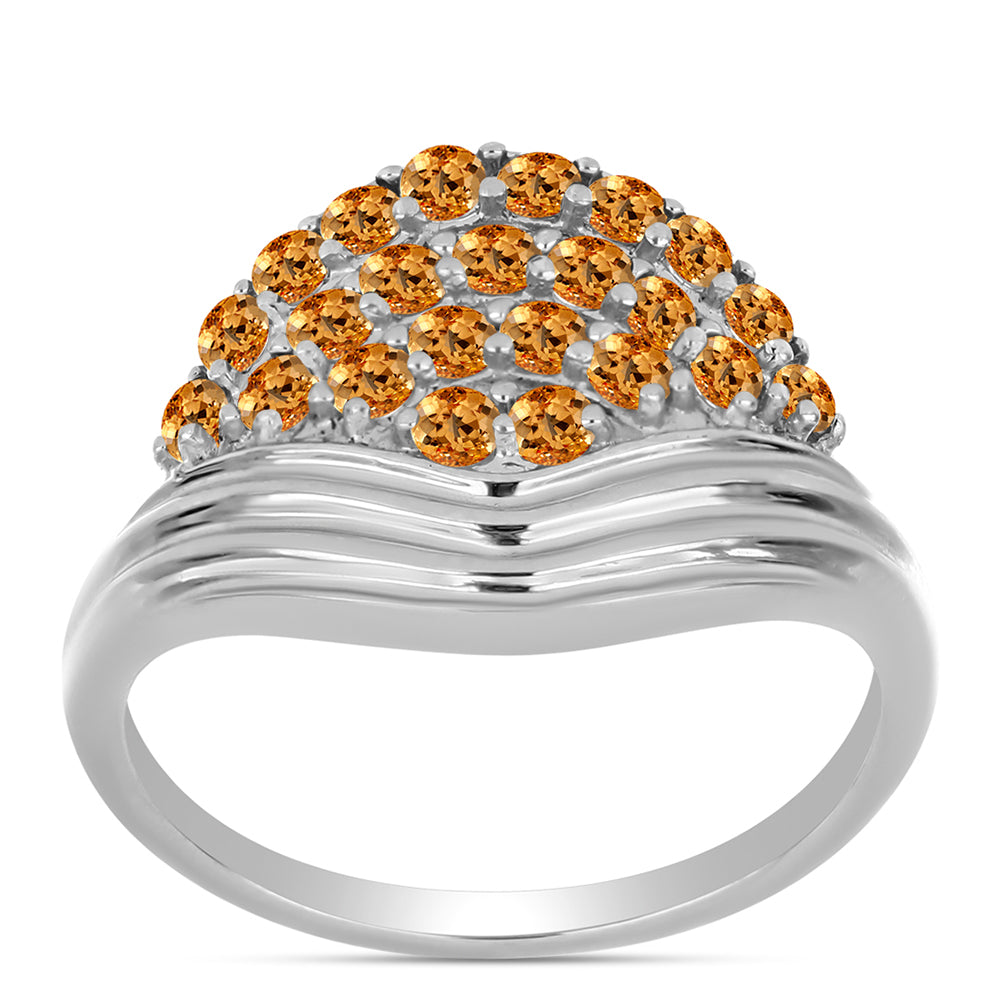 Inel din Argint 925 ( 3.3 grame ) cu Topaz Galben Imperial 0.95 Carate