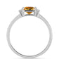 Inel din Argint 925 ( 2.1 grame ) cu Topaz Galben Imperial și Topaz Alb 1.22 Carate